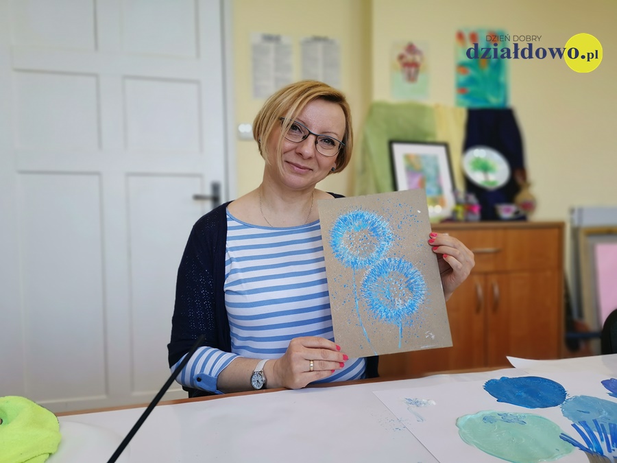 Dmuchawce malowane rolką