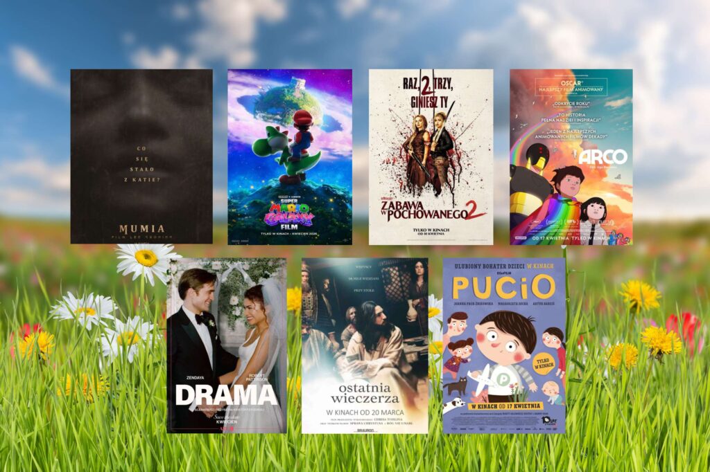 plakaty filmów jak:”Super Mario Galaxy Film”, „Drama”, „Mumia. Film Lee Cronina”, „Arco”, „Zabawa w pochowanego 2”, „Ostatnia wieczerza”, „Pucio”