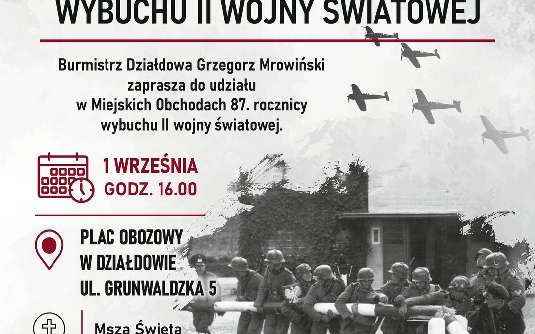 87. rocznica wybuchu II wojny światowej. Miasto zaprasza na uroczystości patriotyczne