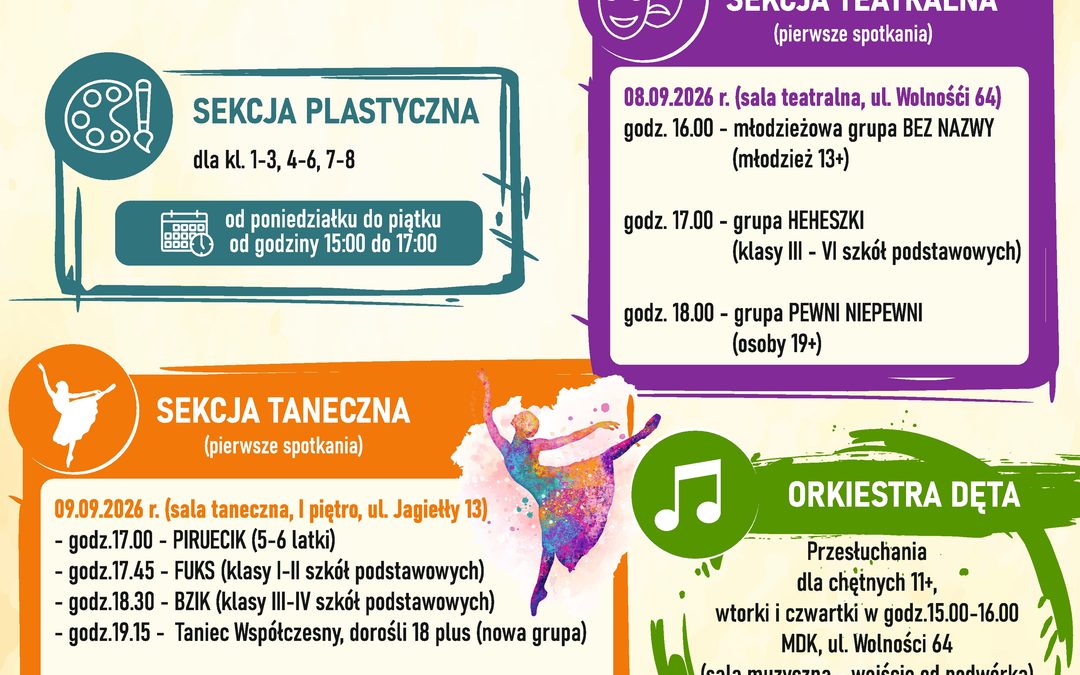 Odkryj swój talent w Miejskim Domu Kultury! Ruszają zapisy na zajęcia artystyczne